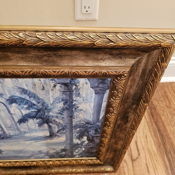 Palm Tree Garden Art Work with Gold Frame - Picture 10 of 10